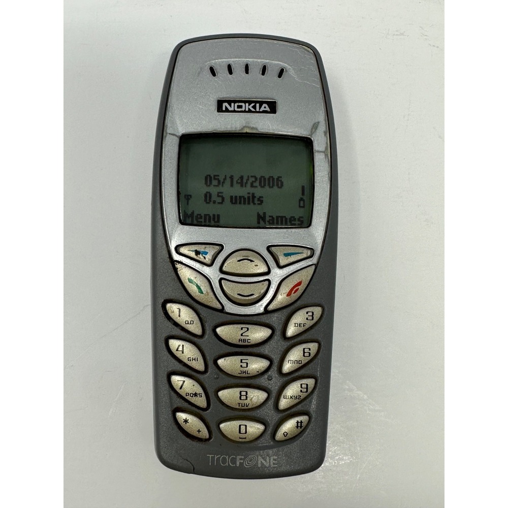 Nokia 1221 Tracfone Keypad Cell Phone Gray Silver Tested Working C1